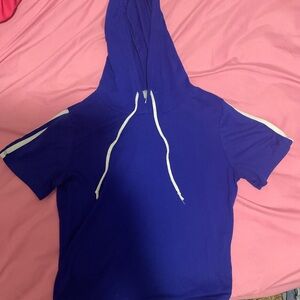 Cropped Shirt Sleeved Hoodie